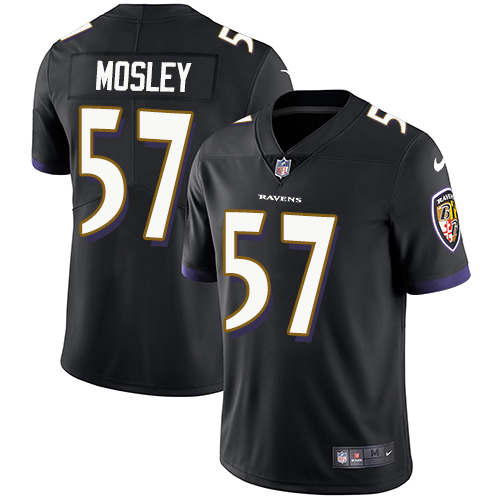 Nike Ravens #57 C.J. Mosley Black Alternate Youth Stitched NFL Vapor Untouchable Limited Jersey - Click Image to Close
